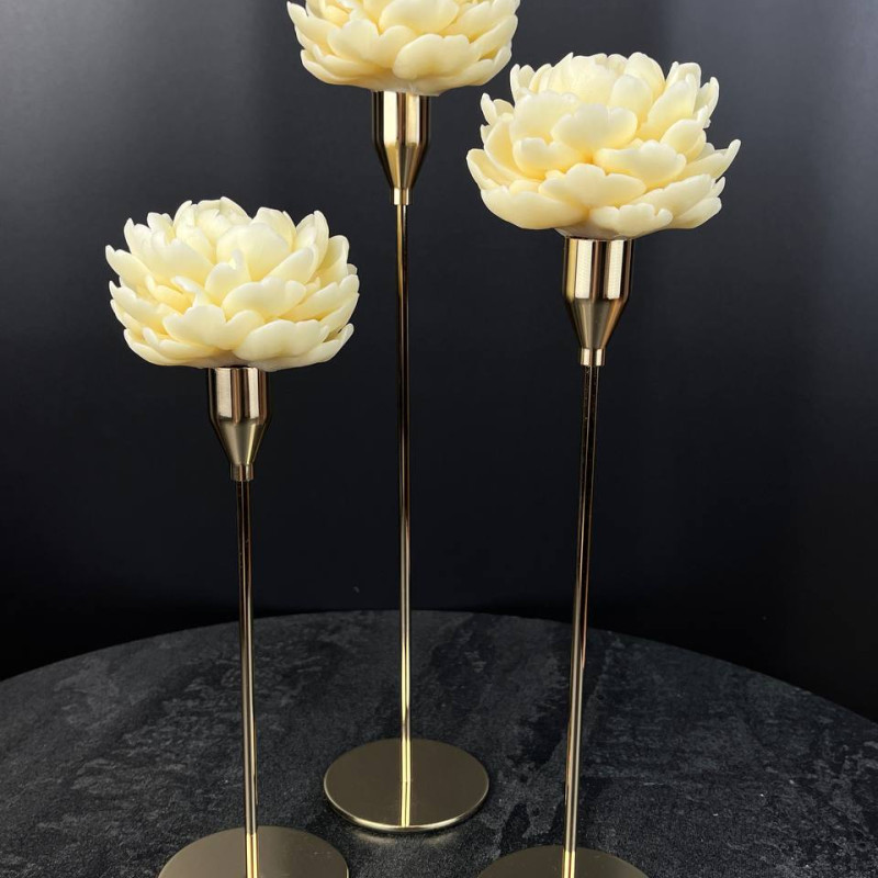 Set of Peonies in a Candlestick