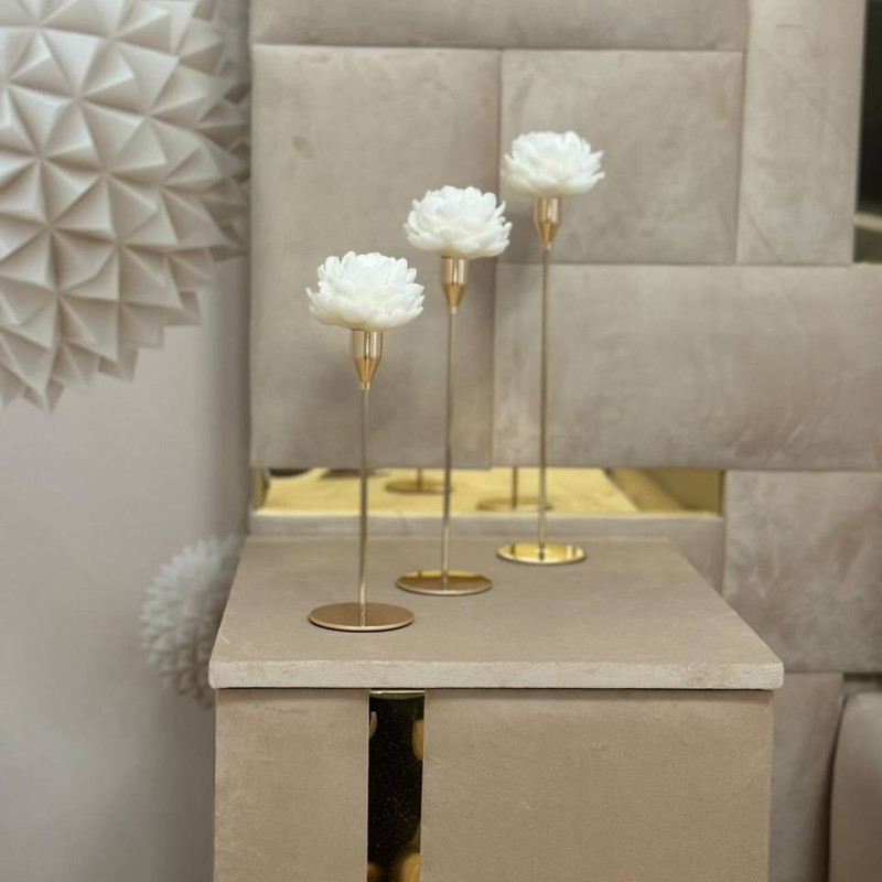 Set of Peonies in a Candlestick