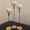 Set of Three Heart Candles in Holders