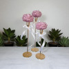Set of Peonies in a Candlestick - Lavender