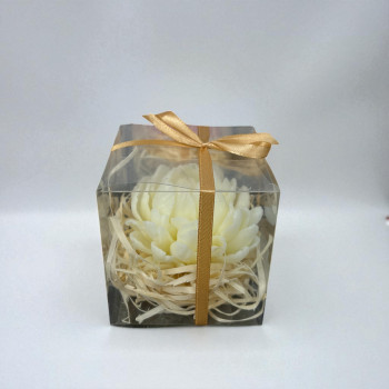 Peony Candle in Transparent Gift Box