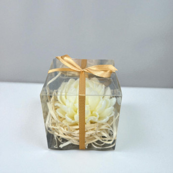 Peony Candle in Transparent Gift Box