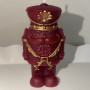 Christmas Nutcracker Candle – Red & Gold Handcrafted Holiday Decor