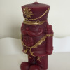 Christmas Nutcracker Candle – Red & Gold Handcrafted Holiday Decor