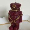 Christmas Nutcracker Candle – Red & Gold Handcrafted Holiday Decor