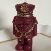 Christmas Nutcracker Candle – Red & Gold Handcrafted Holiday Decor
