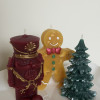 Christmas Nutcracker Candle – Red & Gold Handcrafted Holiday Decor