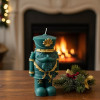 Majestic Emerald Nutcracker Candle – Luxury Holiday Decor