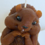 Squirrel Candle – Handmade Beeswax Forest Friend