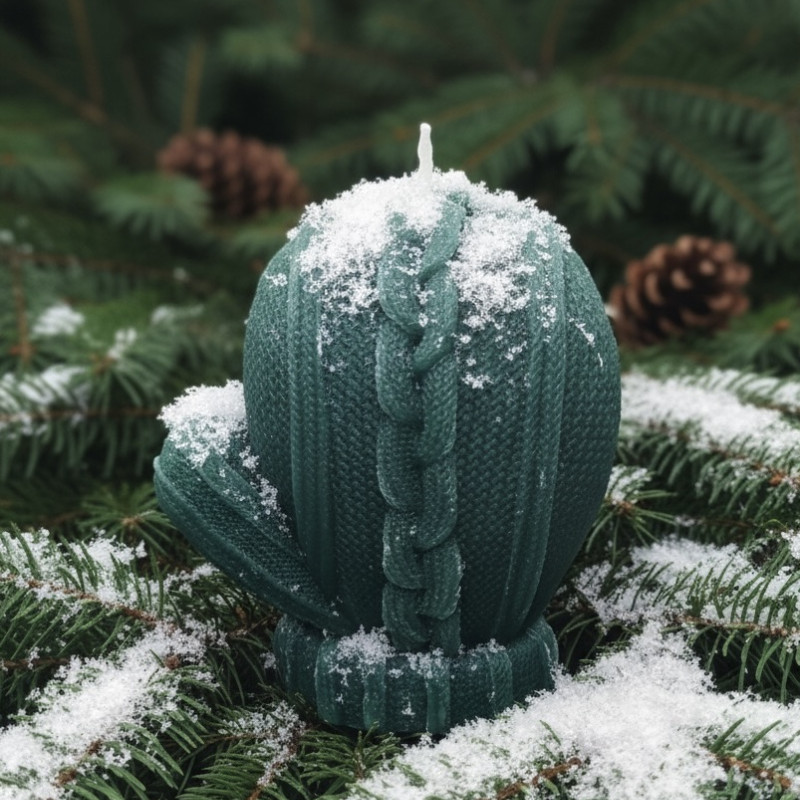 Knitted Mitten Candle – Winter Cozy Decor Candle
